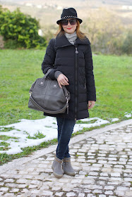 moncler duvet jacket, cold weather jackets, Ruco Line boots, Fashion and Cookies, fashion blogger