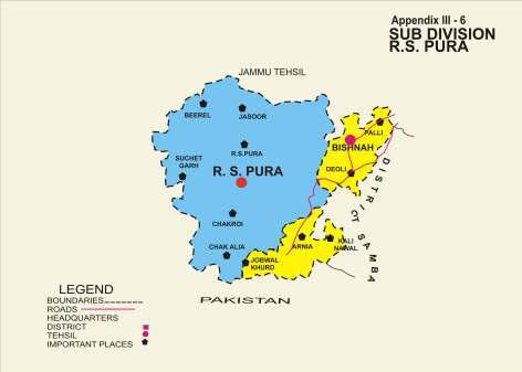 Tourist Map Of Kashmir. MAP SHOWING THE BOUNDARIES OF