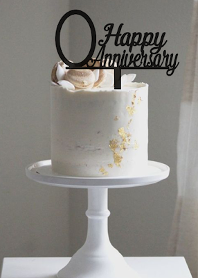 Happy Anniversary cake topper