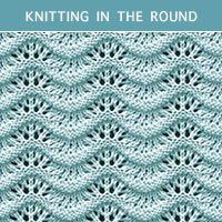 Eyelet Lace 87 - knitting in the round