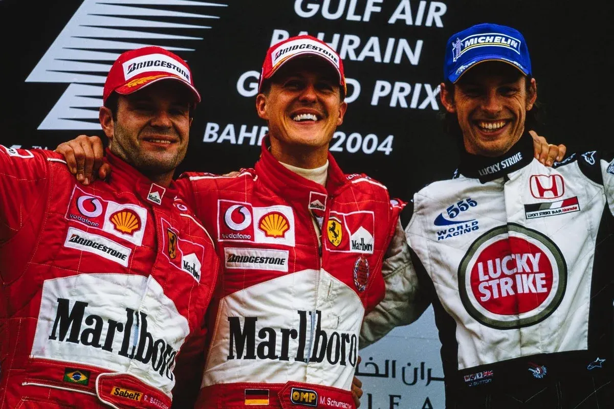 The Podium of 2004 Bahrain Grand Prix (image: FromtheBend archives)