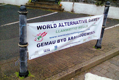 World Alternative Games are held in Llanwrtyd Wells, Wales