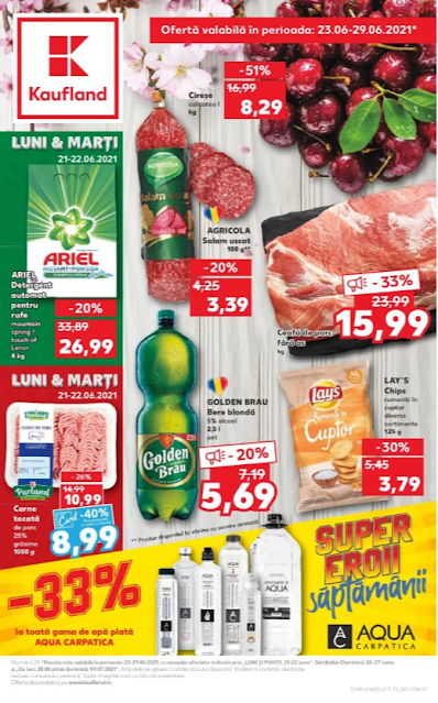 Kaufland Promotii + Catalog - Brosura 23-29.06 2021 → -33% SUPPER EROII | Ofertele STARTUL SPTAMANII  14-20.06