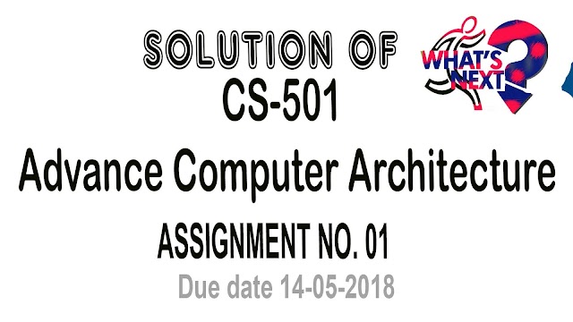 CS 501 Assignment No 1 Solution Spring 2018 due date 14-05-2018