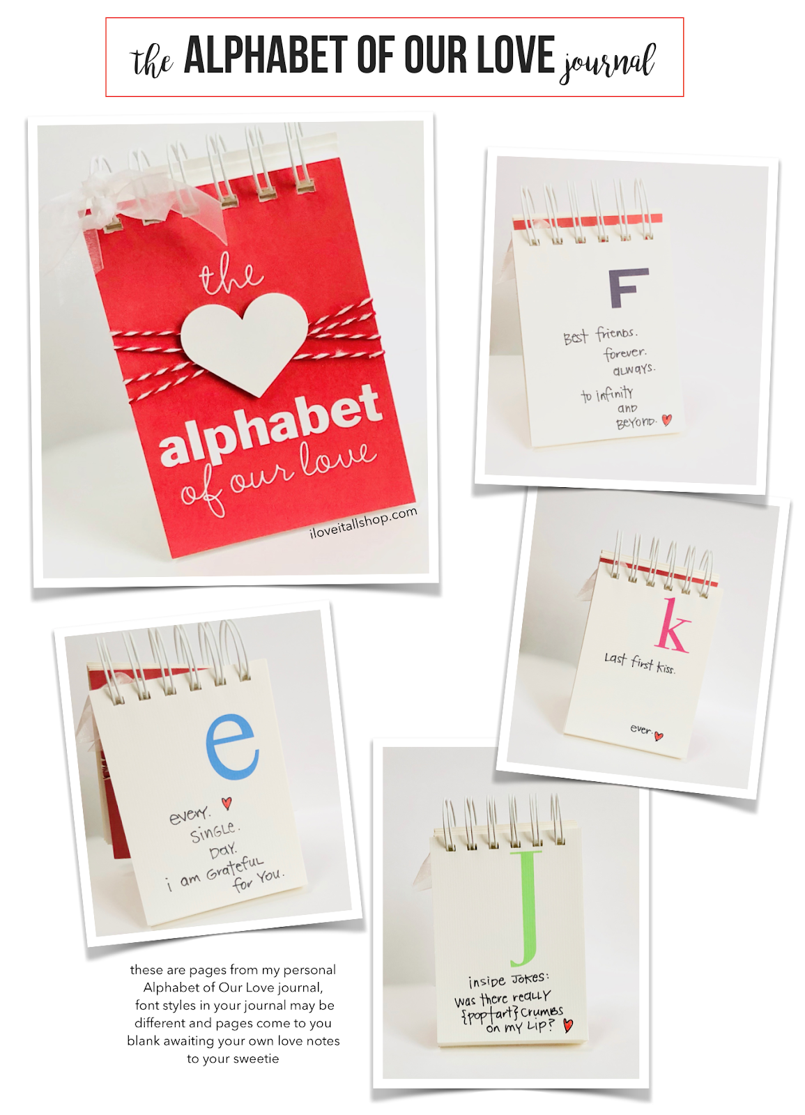 #Alphabet of Our Love #list ideas #love letters #Alphabet List Ideas #Book of Love #Love Letter Ideas #I Love It All #Letter f #Letter K #Letter J #Letter E