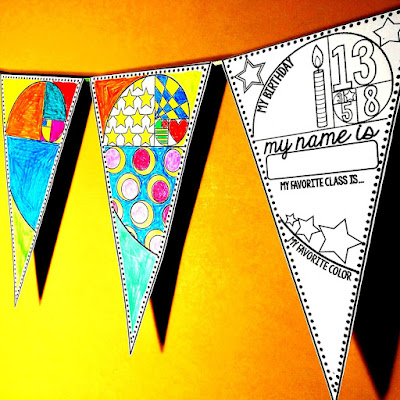 Back to School in the Math Classroom - back to school math pennant