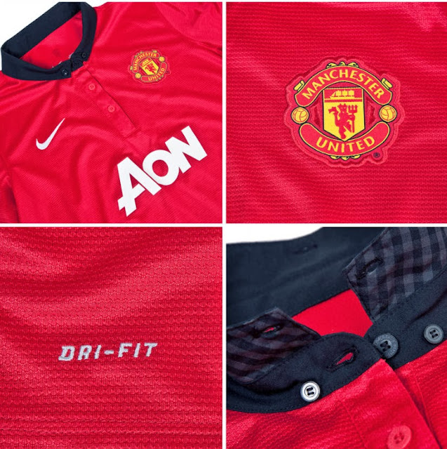 Jersey Grade Ori Manchester United Home Long Sleave 2013-2014