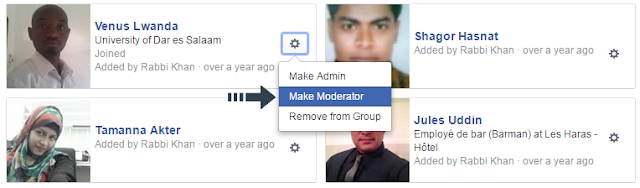 make moderator on facebook group
