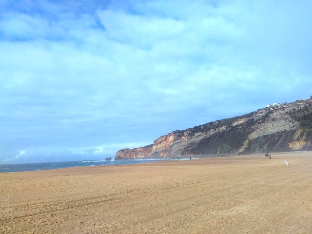 Foto de uma praia em Nazaré