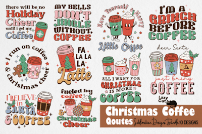 Christmas Coffee Quotes Bundle