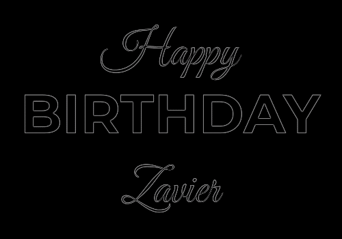 Happy Birthday Zavier (Animated GIF)