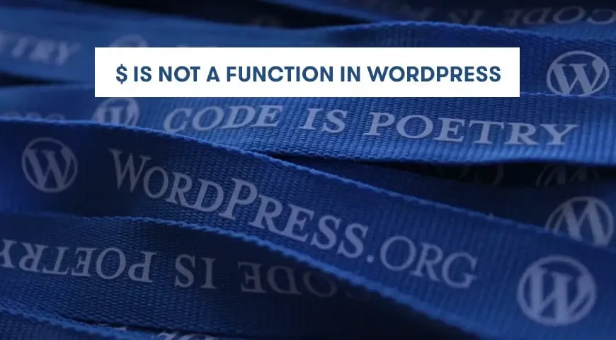 jQuery Shorthand $ is not a function Error on WordPress