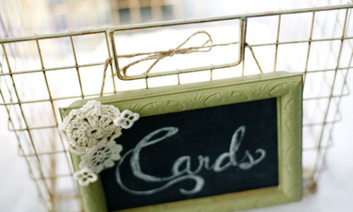 and turn it into a rustic card box Found via Emmaline Bride