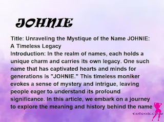 meaning of the name "JOHNIE"