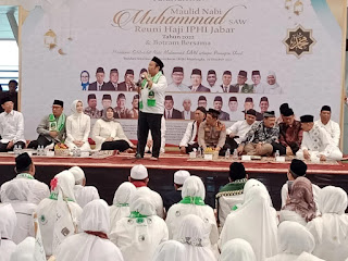 Kepala Kantor Kementerian Agama Majalengka Dr. H. Agus Sutisna, S.Ag. M.Pd. menghadiri acara Maulid Nabi Muhammad Shallallahu'Alaihi Wa Sallam dan Reuni Akbar IPHI Jawa Barat yang bertempat di BIJB Kertajati
