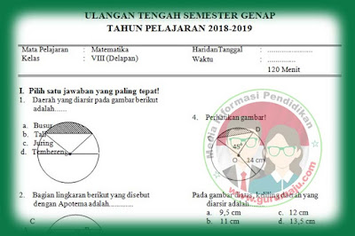 Soal Uts Matematika Kelas 8 Semester 2 Kurikulum 2013 Kumpulan