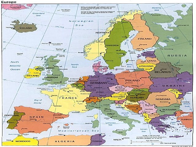 Europe Map English 