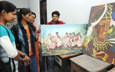 A painting exhibition begins at Patna Art and Craft College