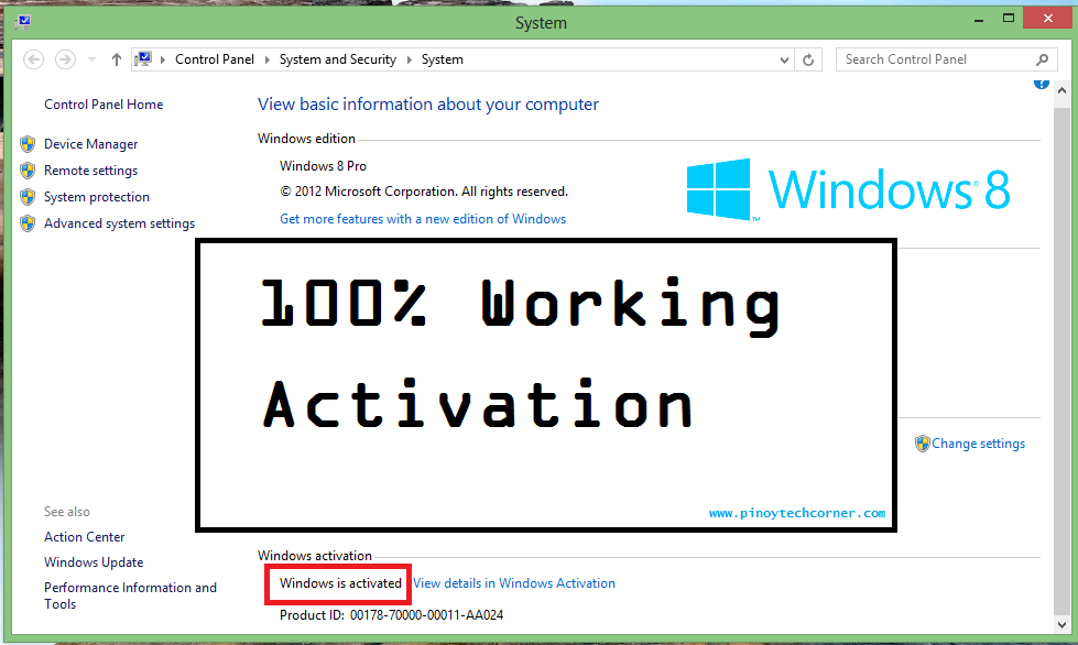 windows 8 pro product key activate