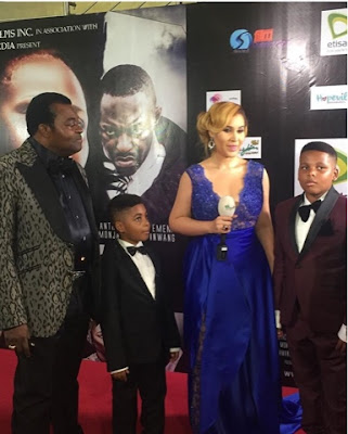 Caroline Danjuma Steps Out With Family For "Stalker" Movie 