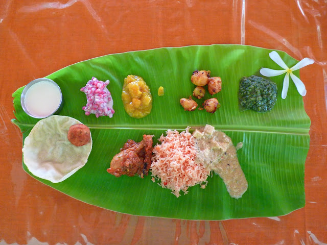 South indians Love to eat on banana leaf over thalis