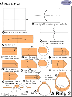 พับกระดาษ เป็น แหวน