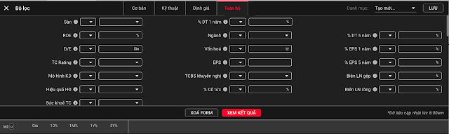 Bộ lọc cổ phiếu