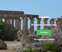 Logo #AdessoRestoACasa: gioca e puoi vincere gratis 21 soggiorni in Sicilia