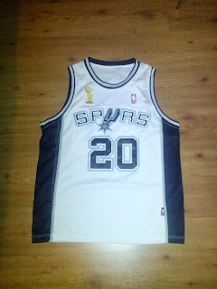 Manu Ginobili San Antonio Spurs White NBA Finals Jersey Canotta Camiseta Front