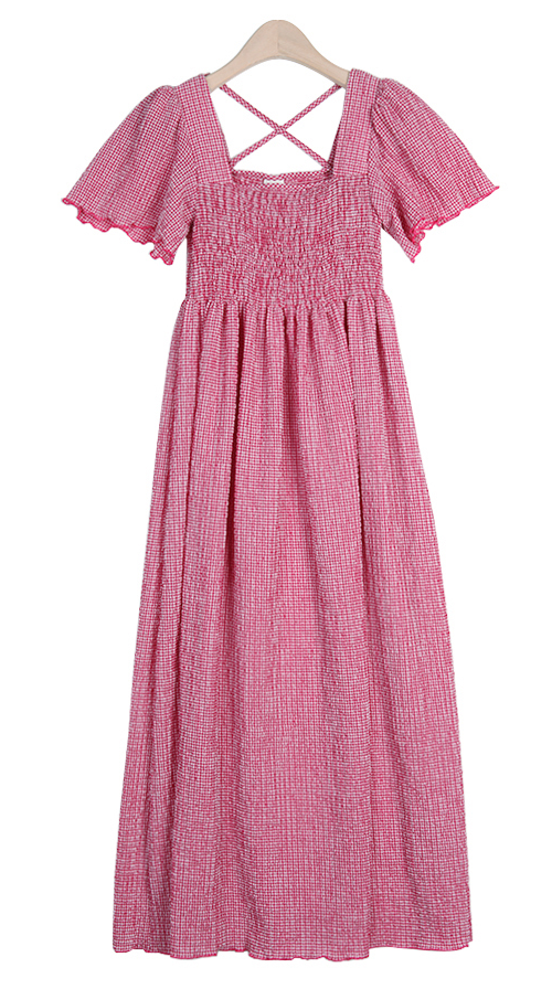 Colored Maxi Smocked Dress