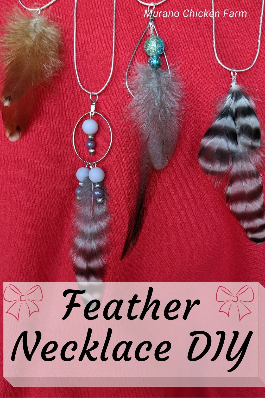 Red Rooster Feathers Sticking Out in Different Directions As a