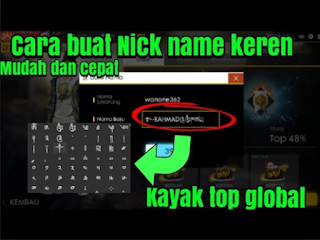 Nick Name Keren Free Fire | Begini Cara membuat Nickname Keren Free Fire