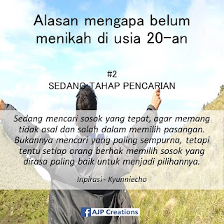 Alasan Mengapa Belum Menikah di Usia 20-an