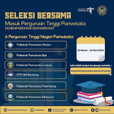 Seleksi sbmptnp Polieknik Pariwisata Tahun 2020