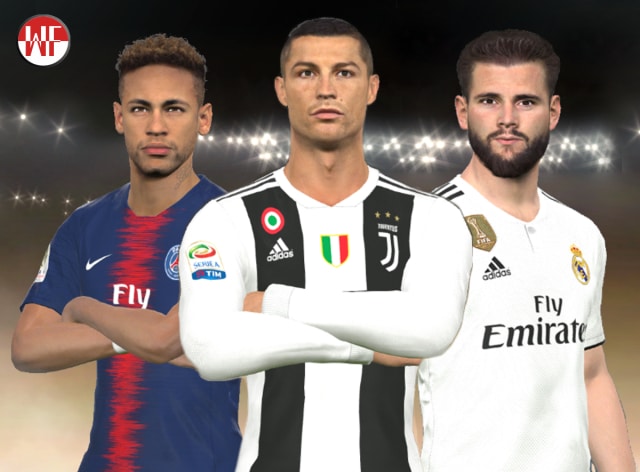 PES 2019 Neymar , Ronaldo , Nacho Facepack For PES 2017