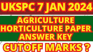 UKPSC Asst Agriculture Officer, Horticulture Supervisor & Other Cutoff Marks 2024