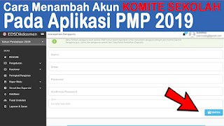 Cara Menambahkan Akun Komite Pada Aplikasi PMP 2019