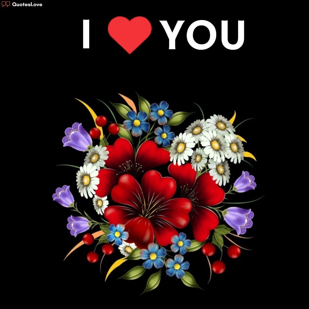 i love you images with flowers