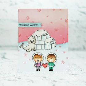 Sunny Studio Stamps: Eskimo Kisses Polar Playmates Winter Themed Card by Lexa Levana