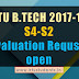 B.Tech S4 and B.Tech S2 Examinations - Revaluation request is open