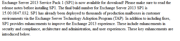 Microsoft Exchange Server 2013 With SP1 Full Version