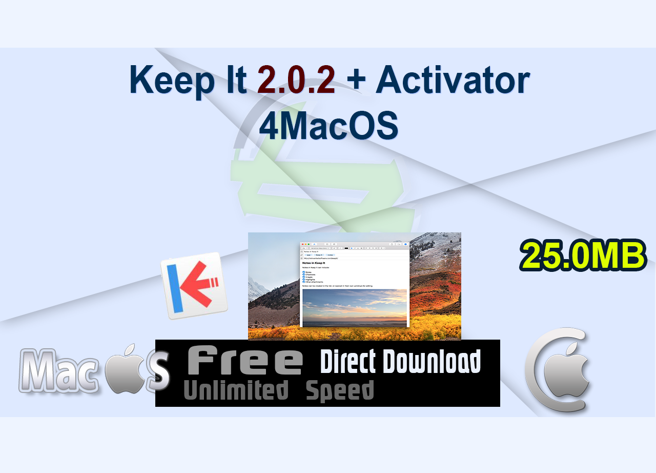Keep It 2.0.2 + Activator 4MacOS