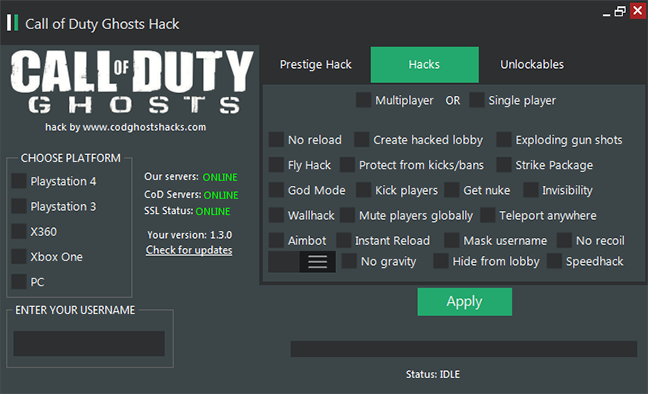 Call of Duty: Ghost Multihack v1.3.0 ~ OneGameShock - 648 x 394 png 129kB