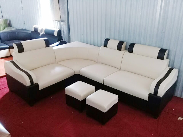 Hình ảnh cho mẫu sofa da cho phòng khách nhỏ với thiết kế dạng góc hiện đại cho không gian đẹp
