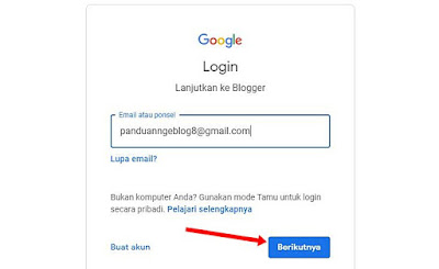 lampiran email blogger