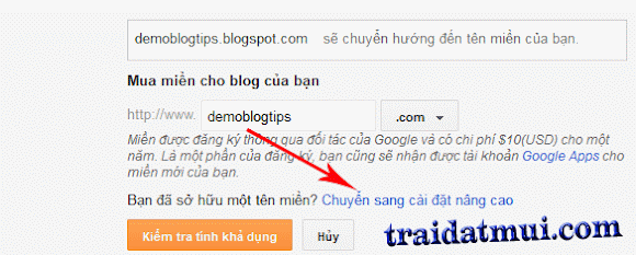 Hướng dẫn cấu hình và cài đặt tên miền riêng cho Blogspot với giao diện mới