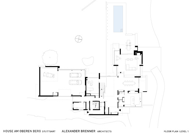 Floor plan of first level of an amazing home in Germany