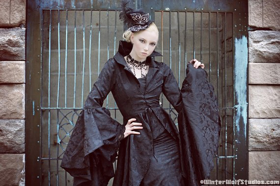 Skirt for this beatiful gothic steampunk gowns is about 16 pieces put 