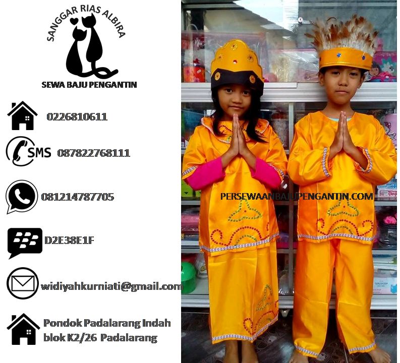 Penyewaan Baju Adat Anak Murah Padalarang Cimahi Bandung