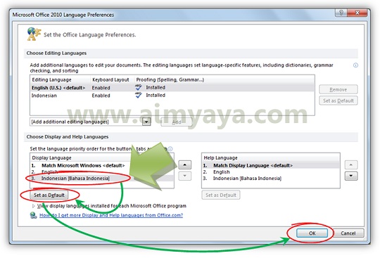 Kita biasa memakai aplikasi Microsoft word Cara Membuat Tampilan Ms Office 2010 Dalam Bahasa Indonesia